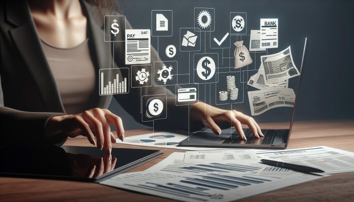 Simplifying Debt Payments: A Smart Financial Move | DCL Person organizing financial documents like pay stubs, tax returns, bank statements, and credit report for loan consolidation application.