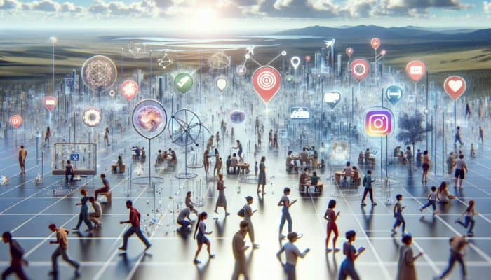 Optimise for Decision Moments: Diverse digital landscape with users on TikTok, Reddit, ChatGPT, Amazon; Google minimized in background.