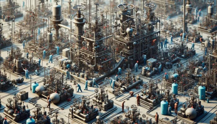 Water Valve Services in Kitsilano Vancouver: A workshop in Kitsilano, Vancouver with technicians working on modern and vintage water valves.