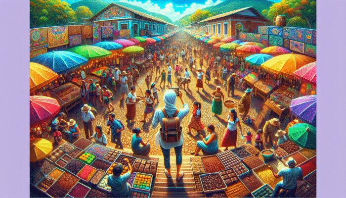 Traveler enjoying chocolate at Shyne Belize Cacao Festival, participating in cultural workshop.