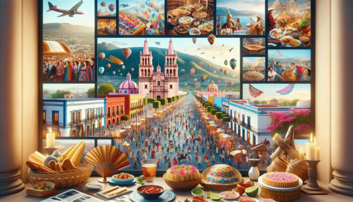 Cultural fusion along San Miguel de Allende to Queretaro route with colonial architecture, festivals, cuisine, and artisans.